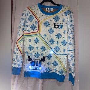 Blue and White BART Light-Up Sweater
